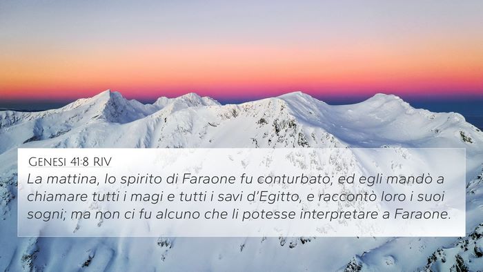 Genesi 41:8 RIV Bible Verse Image