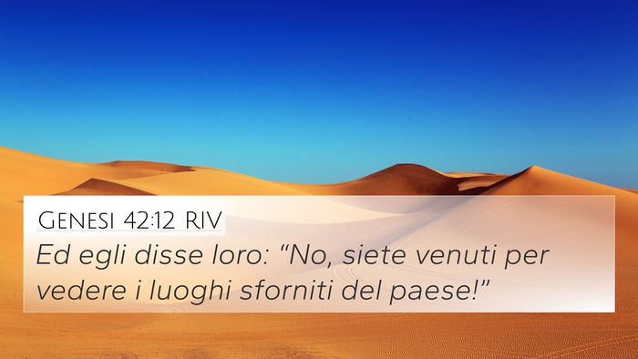 Genesi 42:12 RIV Bible Verse Image