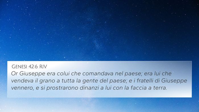 Genesi 42:6 RIV Bible Verse Image