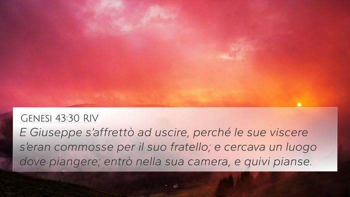 Genesi 43:30 RIV Bible Verse Image