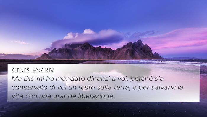 Genesi 45:7 RIV Bible Verse Image