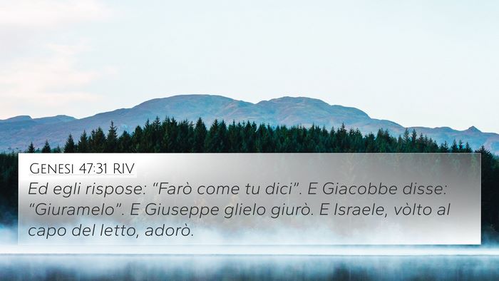 Genesi 47:31 RIV Bible Verse Image