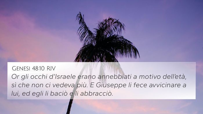 Genesi 48:10 RIV Bible Verse Image