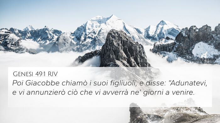Genesi 49:1 RIV 4K Wallpaper - Poi Giacobbe chiamò i suoi figliuoli, e disse: - 4K Wallpaper Bible Verse