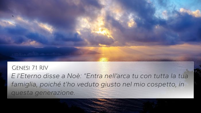Genesi 7:1 RIV Bible Verse Image