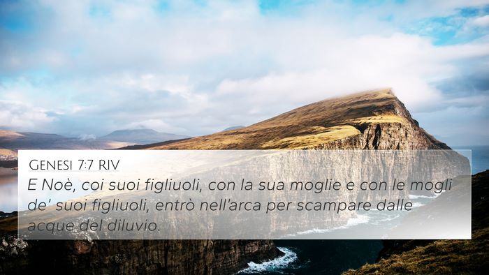 Genesi 7:7 RIV Bible Verse Image