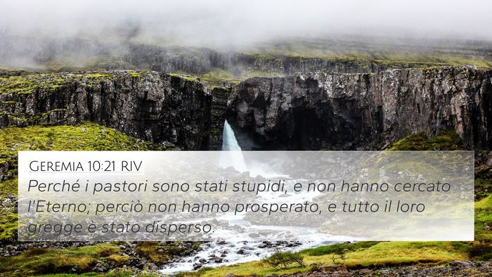 Geremia 10:21 RIV Bible Verse Image