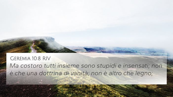 Geremia 10:8 RIV Bible Verse Image
