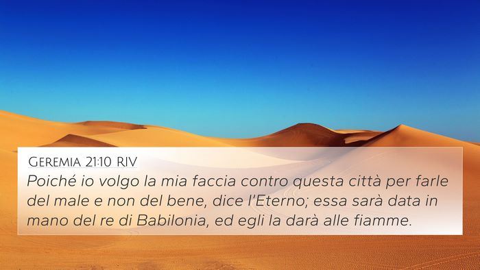 Geremia 21:10 RIV Bible Verse Image