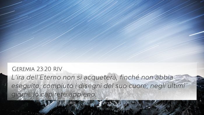 Geremia 23:20 RIV Bible Verse Image