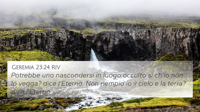 Geremia 23:24 RIV Bible Verse Image