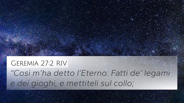 Geremia 27:2 RIV Bible Verse Image