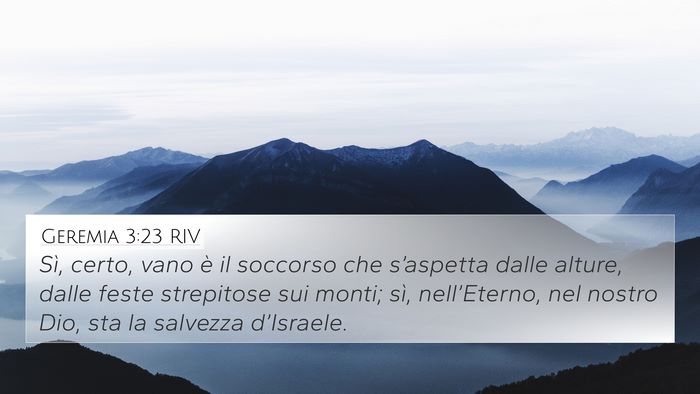 Geremia 3:23 RIV Bible Verse Image
