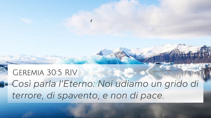 Geremia 30:5 RIV Bible Verse Image