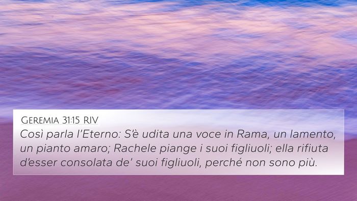 Geremia 31:15 RIV Bible Verse Image