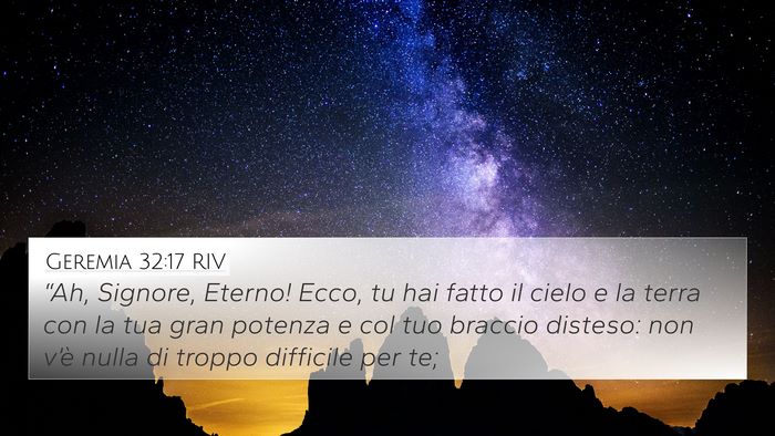 Geremia 32:17 RIV Bible Verse Image