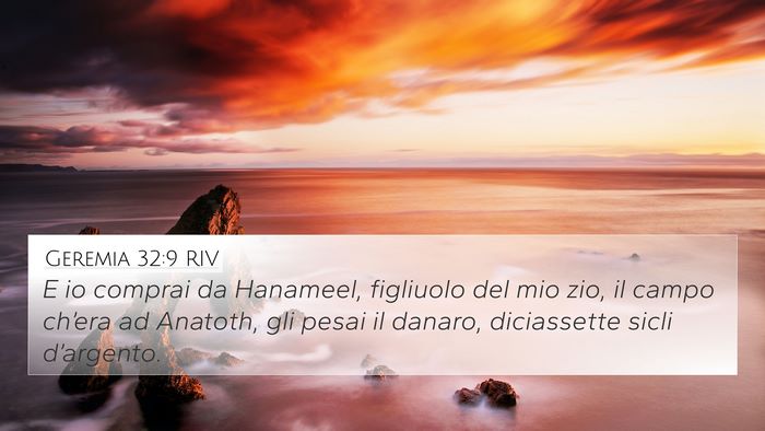 Geremia 32:9 RIV 4K Wallpaper - E io comprai da Hanameel, figliuolo del mio zio, - 4K Wallpaper Bible Verse