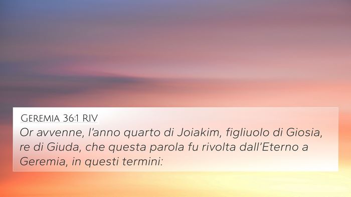 Geremia 36:1 RIV Bible Verse Image