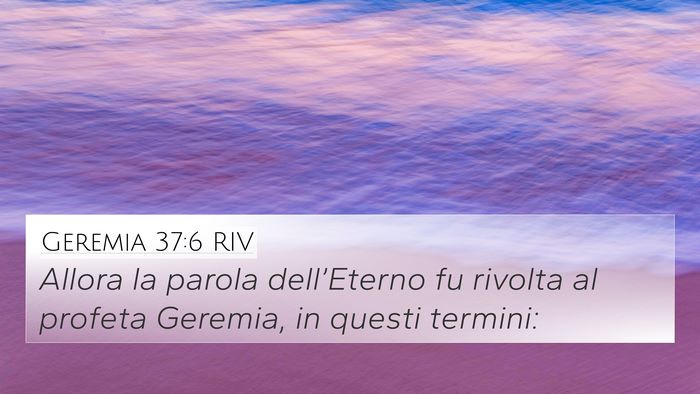 Geremia 37:6 RIV Bible Verse Image