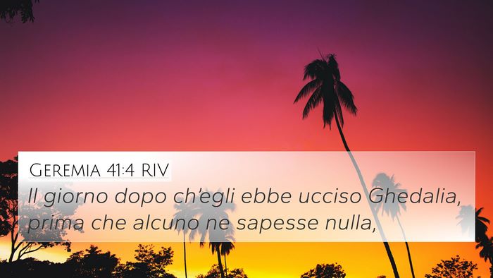 Geremia 41:4 RIV 4K Wallpaper - Il giorno dopo ch’egli ebbe ucciso Ghedalia, - 4K Wallpaper Bible Verse
