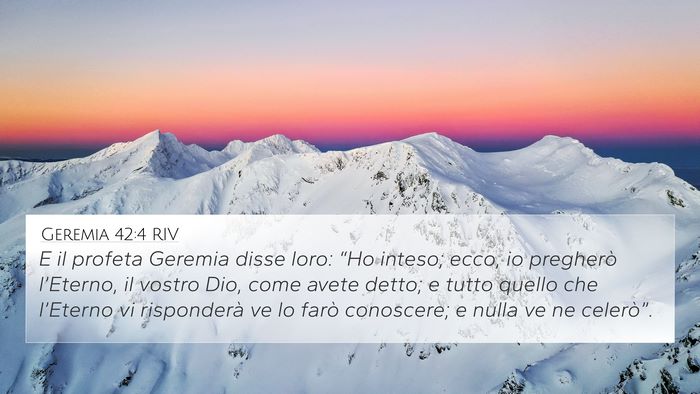Geremia 42:4 RIV Bible Verse Image
