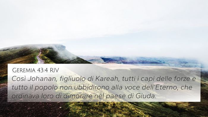 Geremia 43:4 RIV Bible Verse Image