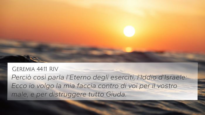 Geremia 44:11 RIV Bible Verse Image