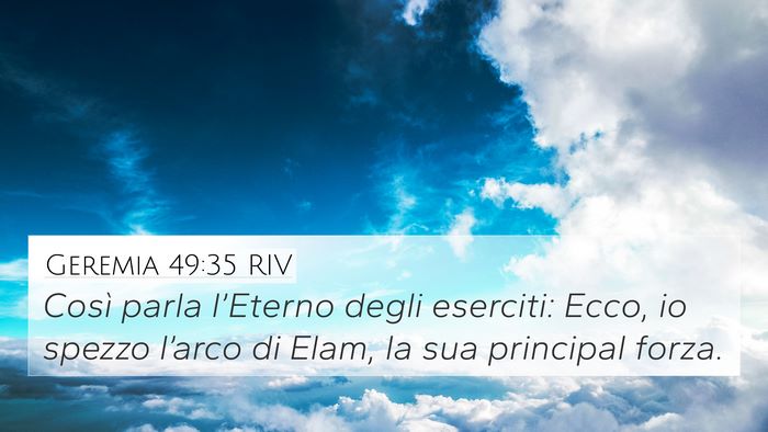Geremia 49:35 RIV Bible Verse Image
