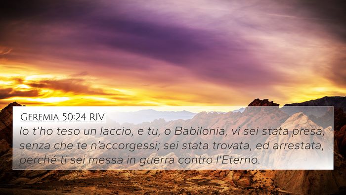 Geremia 50:24 RIV Bible Verse Image