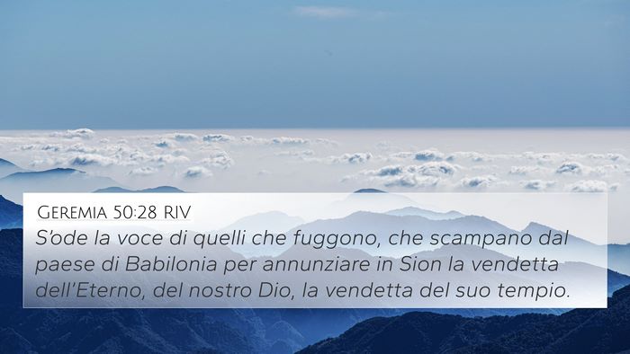 Geremia 50:28 RIV Bible Verse Image
