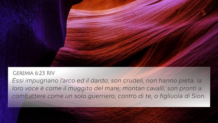 Geremia 6:23 RIV Bible Verse Image
