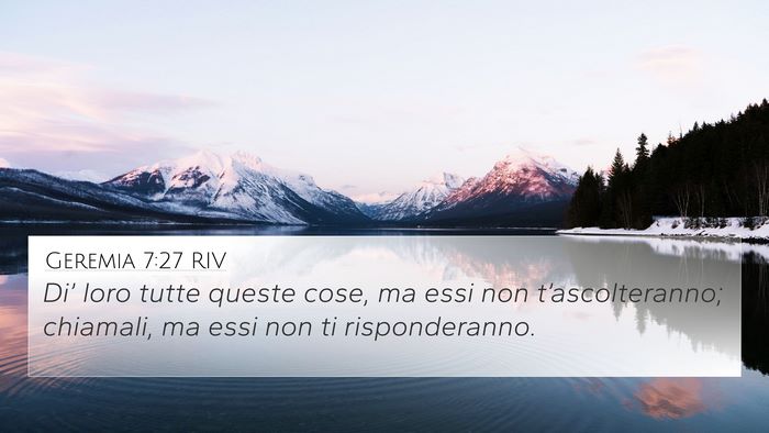 Geremia 7:27 RIV 4K Wallpaper - Di’ loro tutte queste cose, ma essi non - 4K Wallpaper Bible Verse