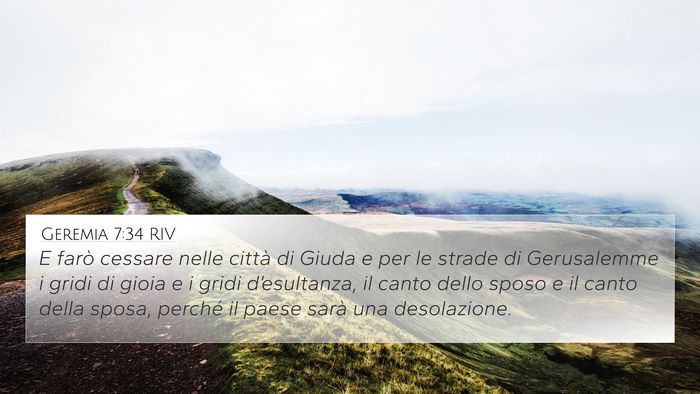 Geremia 7:34 RIV Bible Verse Image