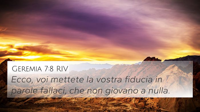 Geremia 7:8 RIV Bible Verse Image