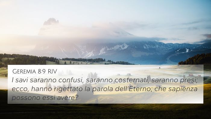 Geremia 8:9 RIV Bible Verse Image