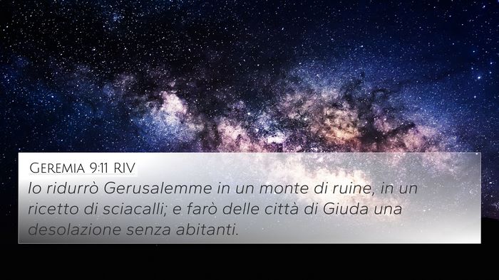 Geremia 9:11 RIV Bible Verse Image