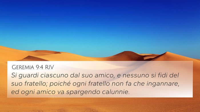 Geremia 9:4 RIV Bible Verse Image