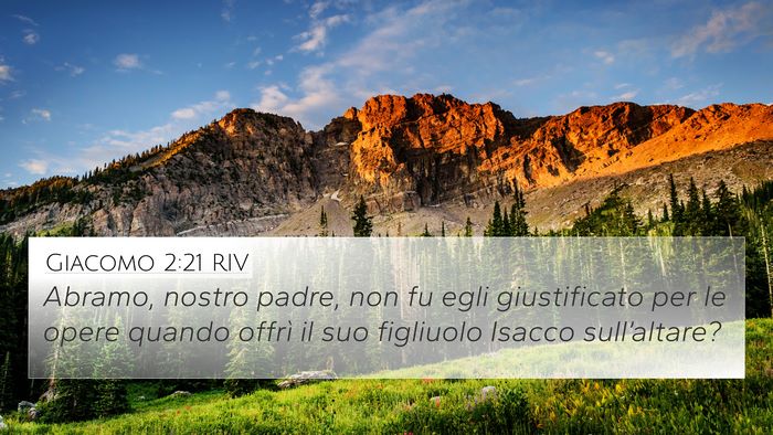 Giacomo 2:21 RIV Bible Verse Image
