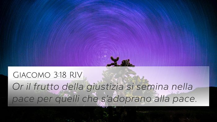Giacomo 3:18 RIV 4K Wallpaper - Or il frutto della giustizia si semina nella pace - 4K Wallpaper Bible Verse