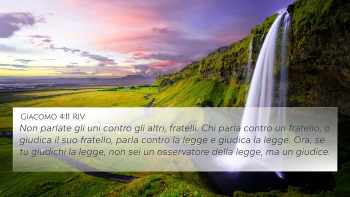 Giacomo 4:11 RIV Bible Verse Image