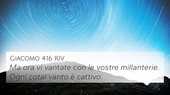Giacomo 4:16 RIV Bible Verse Image