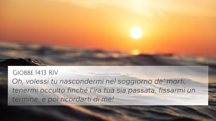 Giobbe 14:13 RIV 4K Wallpaper - Oh, volessi tu nascondermi nel soggiorno de’ - 4K Wallpaper Bible Verse