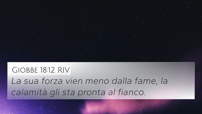Giobbe 18:12 RIV Bible Verse Image