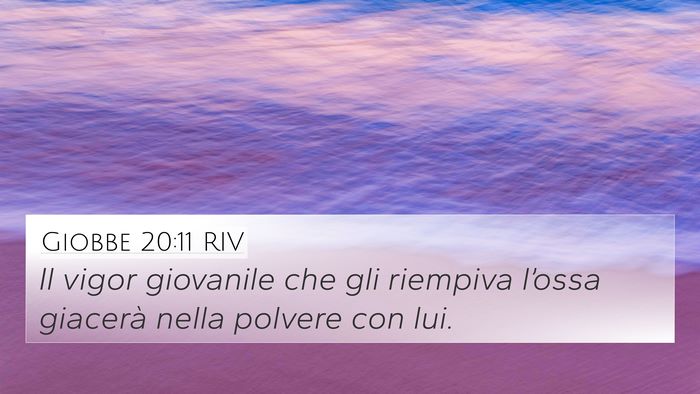 Giobbe 20:11 RIV Bible Verse Image