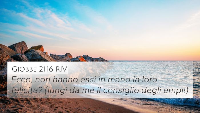 Giobbe 21:16 RIV Bible Verse Image