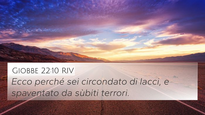 Giobbe 22:10 RIV Bible Verse Image