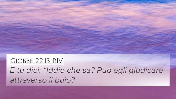 Giobbe 22:13 RIV Bible Verse Image