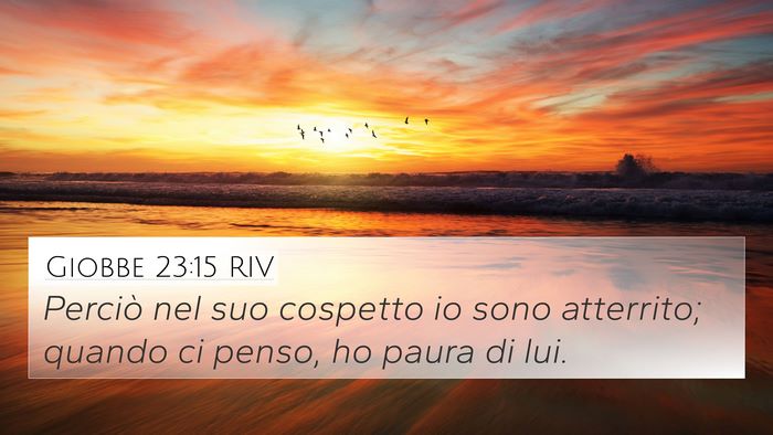 Giobbe 23:15 RIV 4K Wallpaper - Perciò nel suo cospetto io sono atterrito; - 4K Wallpaper Bible Verse