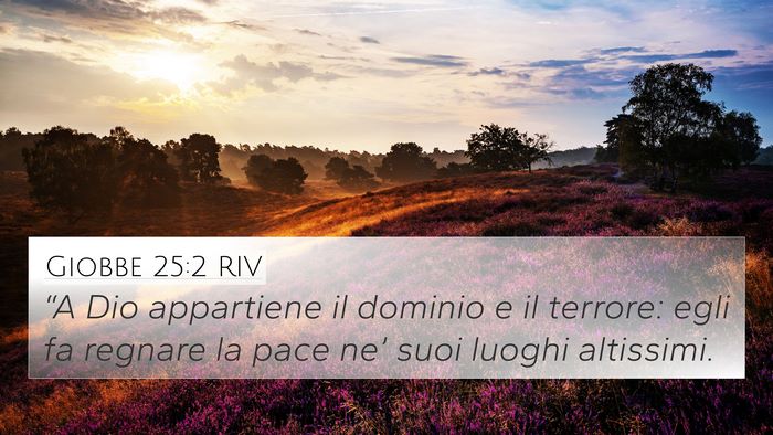 Giobbe 25:2 RIV Bible Verse Image