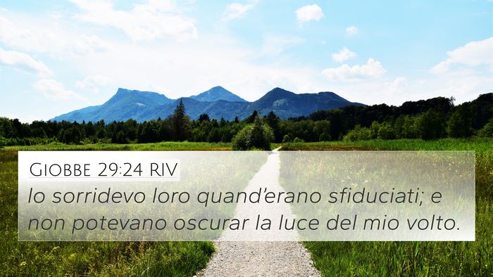 Giobbe 29:24 RIV Bible Verse Image